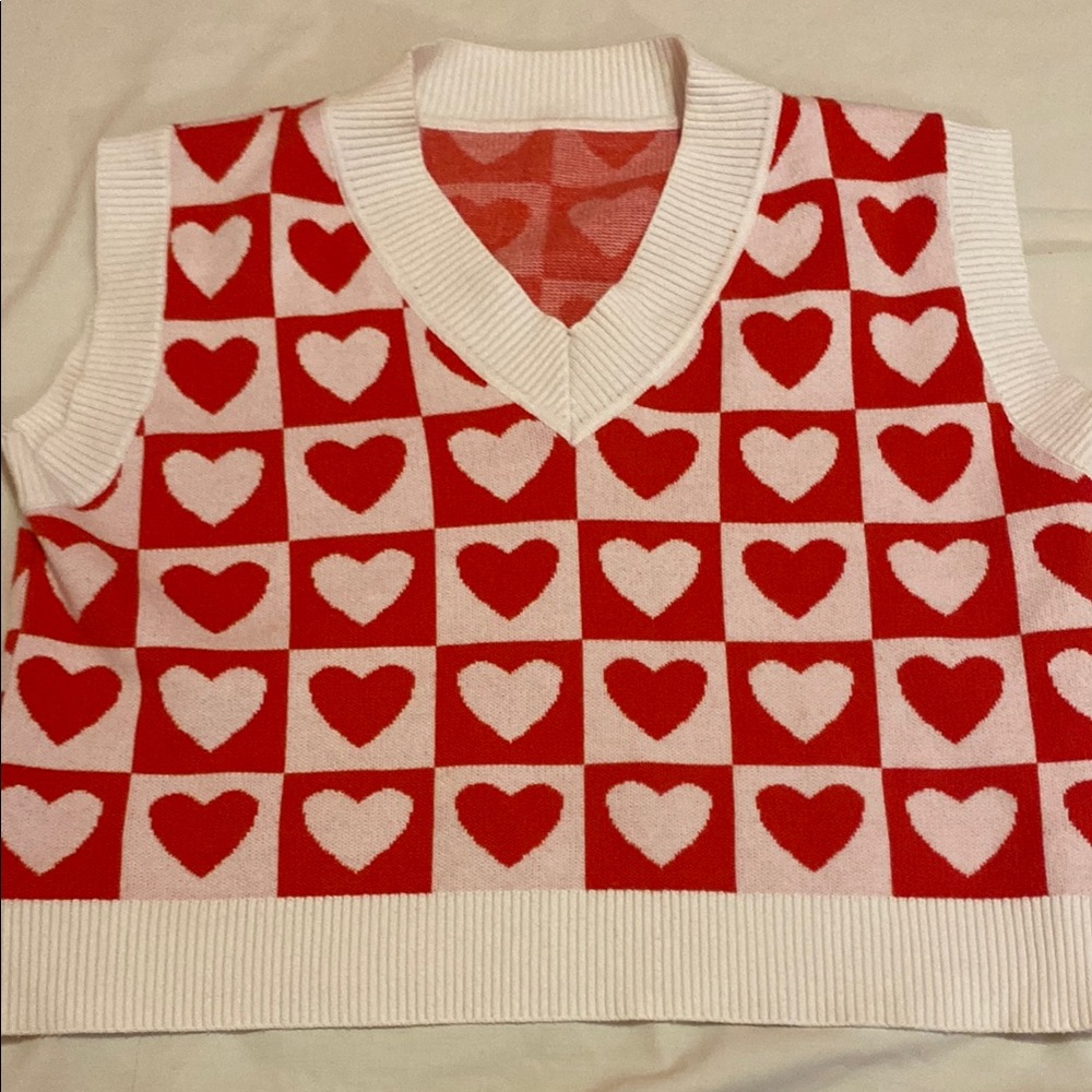 Heart sweater vest